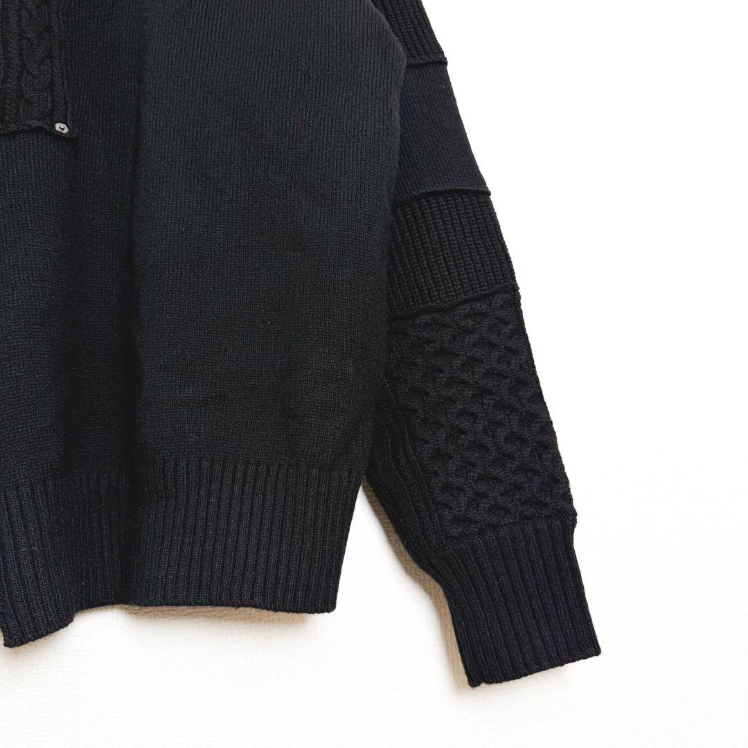 sacai サカイ パッチワークニット　再構築ニット