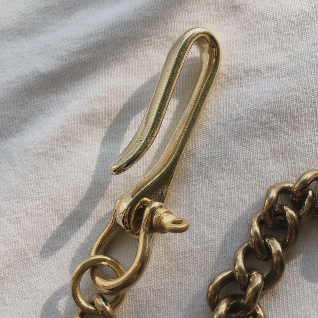 専用 真鍮小豆ウォレットチェーン×5、真鍮ナスカンウォレットチェーン×5