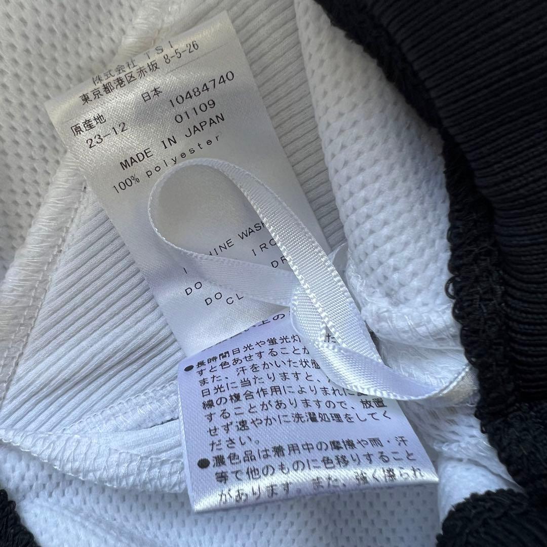 パーリーゲイツ　セットアップ　白×青　ポロシャツ　スカート　ゴルフ　総柄　ロゴ