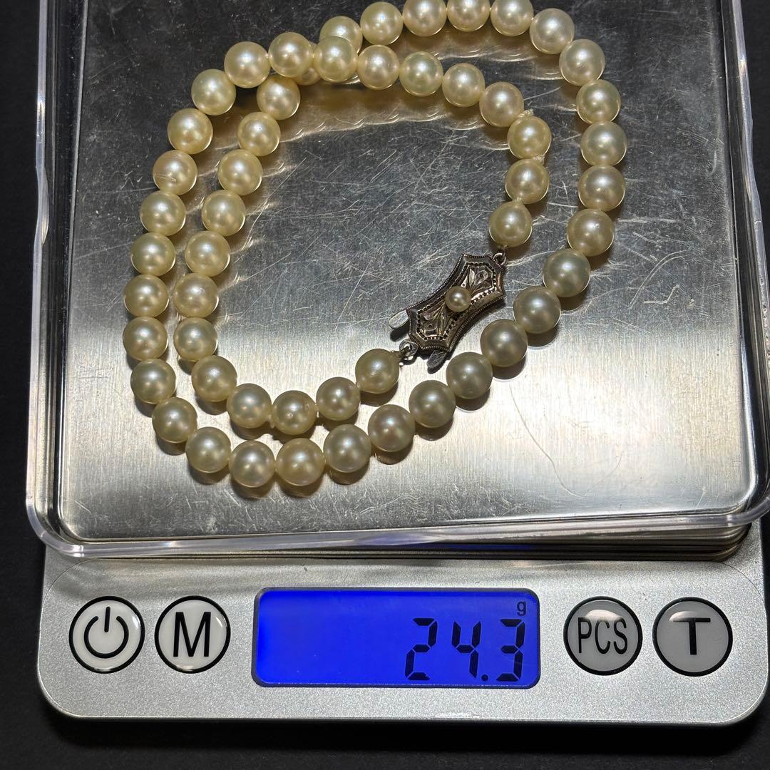 あこや真珠✨　ネックレス　約6.5-7.0 シルバー刻印　本真珠　冠婚葬祭