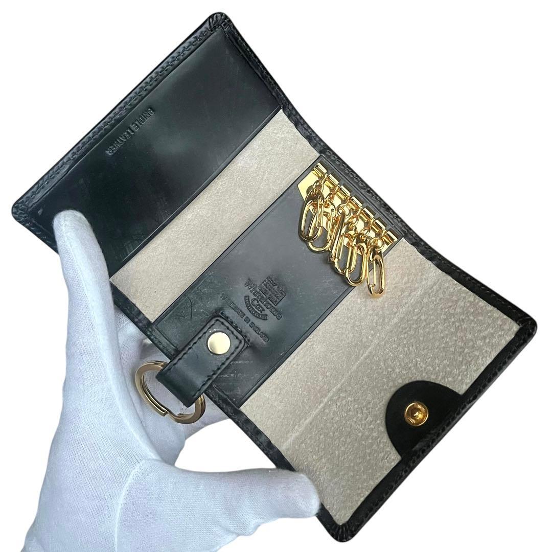 【未使用】ホワイトハウスコックス S9692 ブライドルレザー キーケース 黒