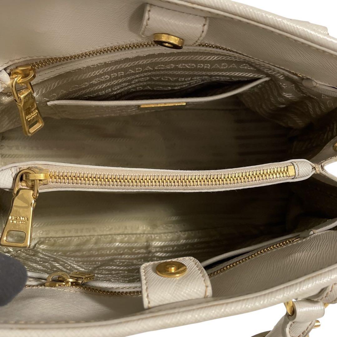 【極美品】プラダ　サフィアーノ　三角ロゴ　ハンドバッグ　2way　5341