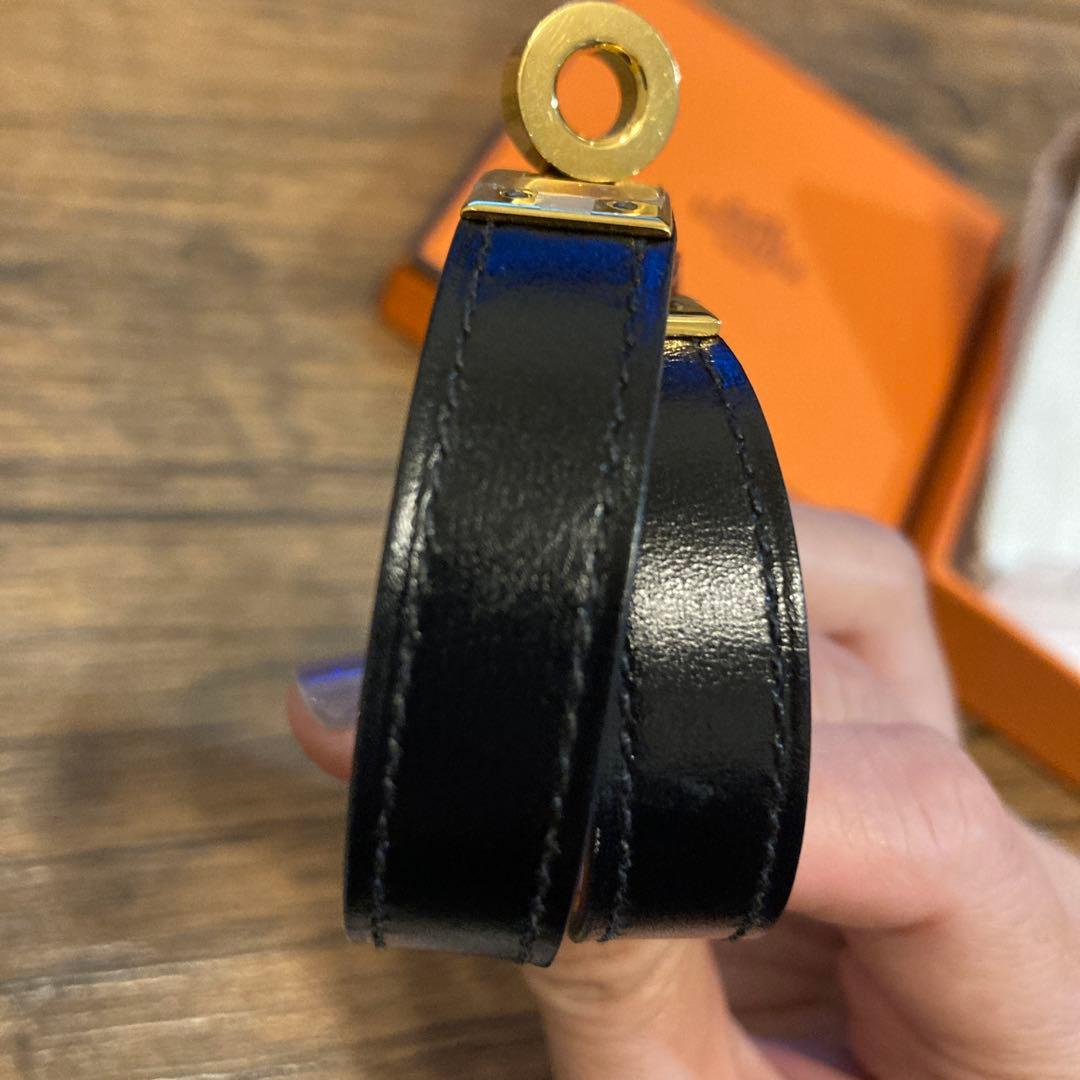 HERMES エルメス　レザーブレスレット　『ケリー』 ドゥブルトゥール　T2