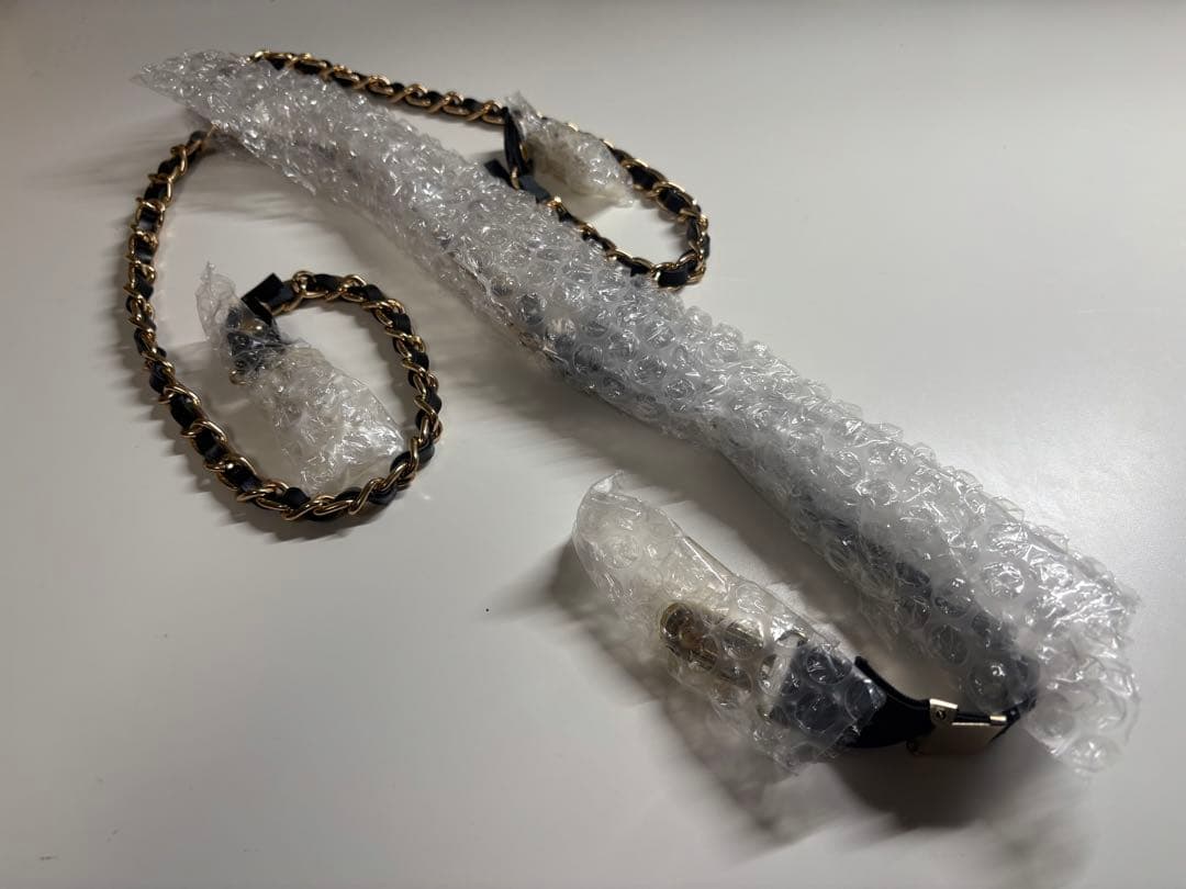 【Mサイズ】BECOME TREE チェーンサスペンダー ブラック×ゴールド