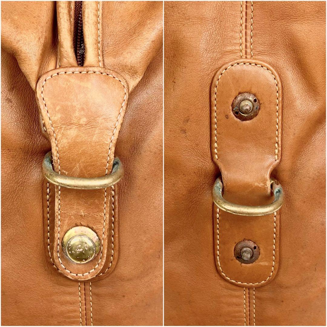 コーチ ボストンバッグ 2way レザー 大容量 ドイツホック ブラウン