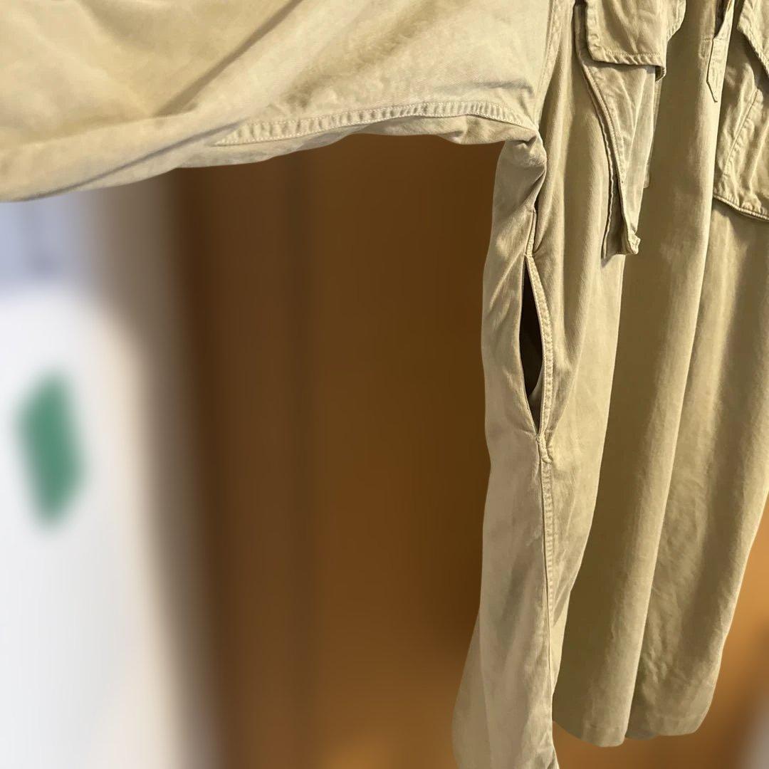 45R チノ フード付きワンピース ベージュ