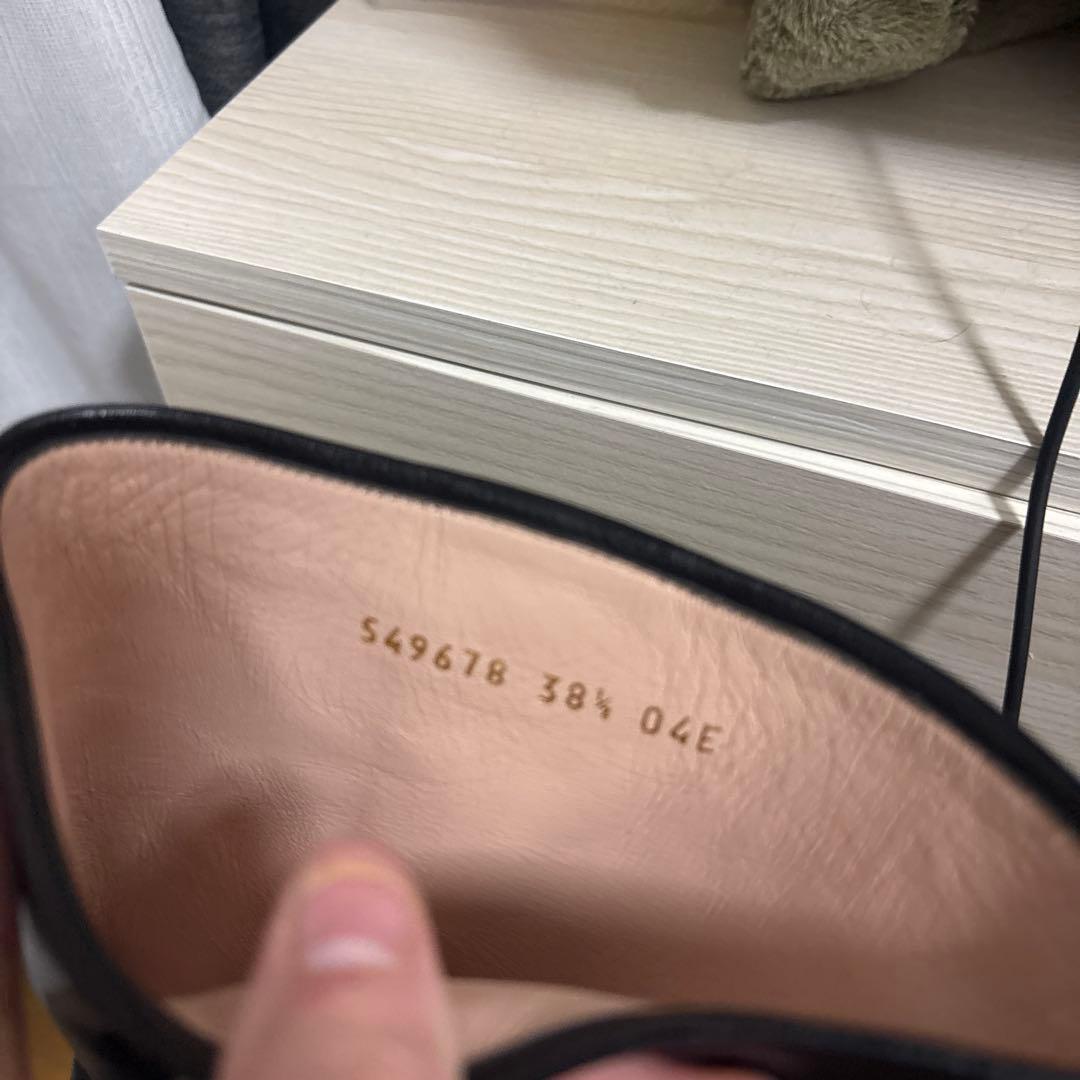 GUCCI ブラックレザーロングブーツ 38