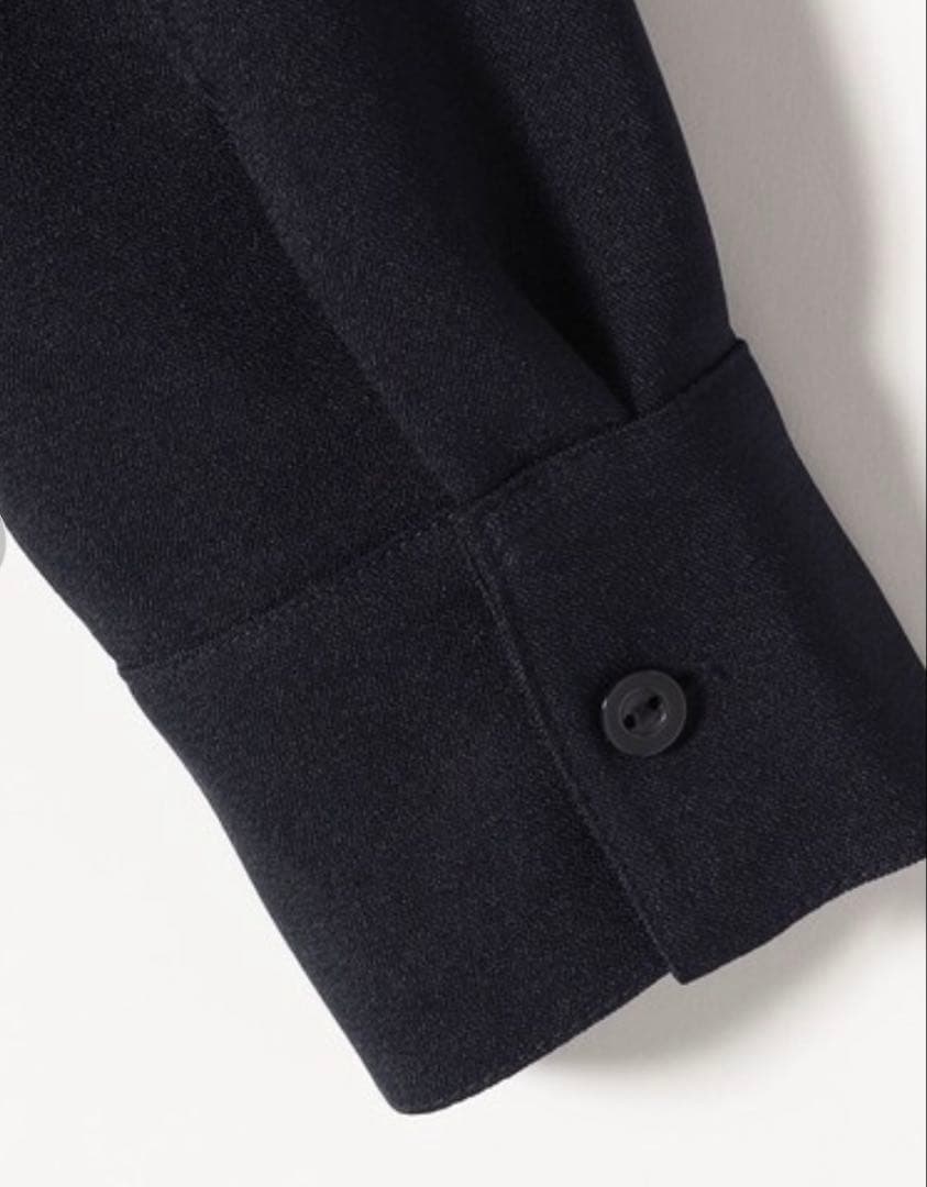 SHIPS any ダブルクロス Aライン シャツワンピース　ネイビー