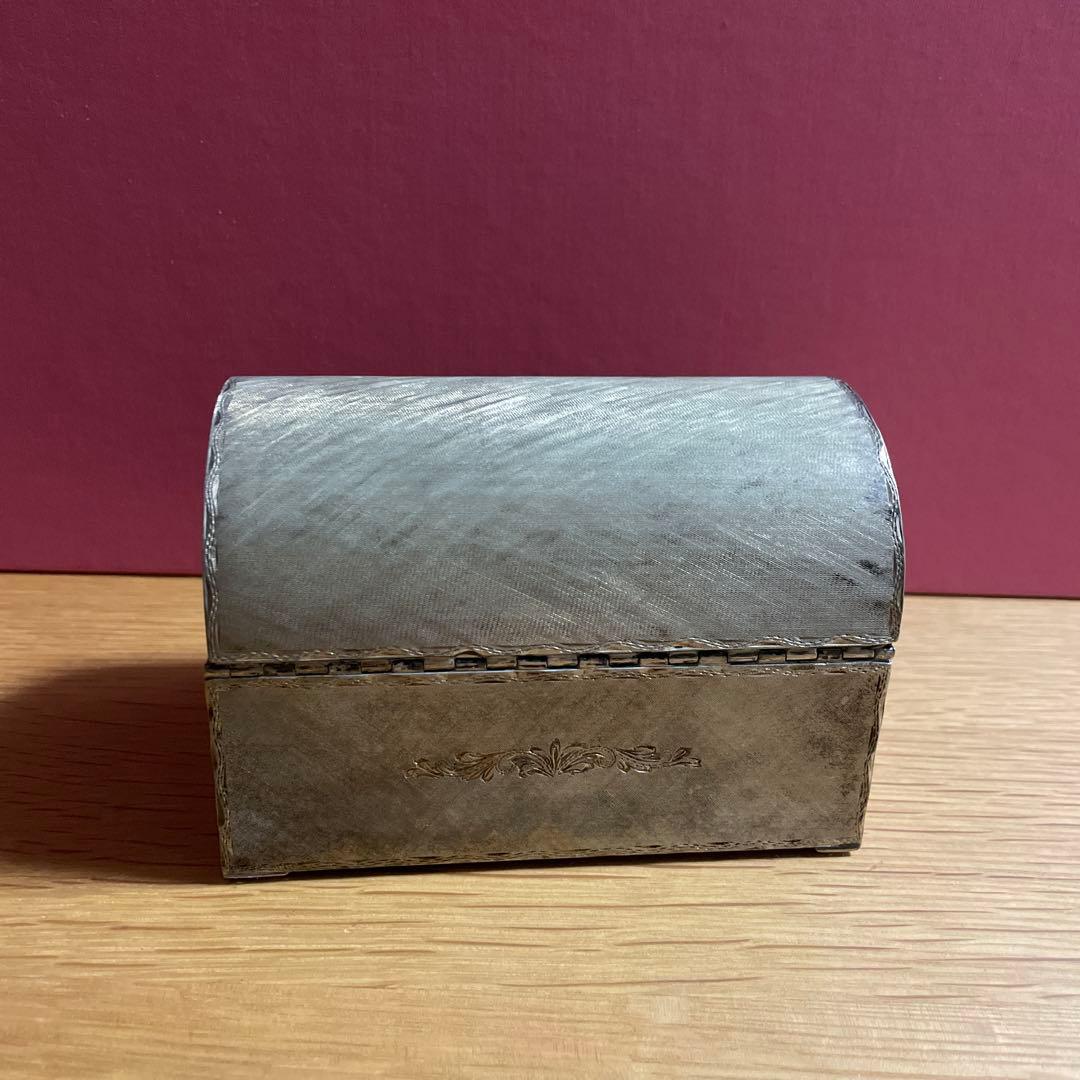 海外アンティーク　シルバー　ジュエリーボックス