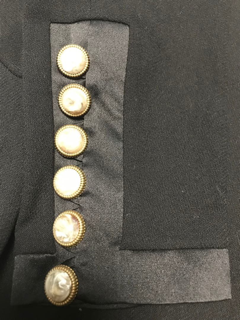 ヴィンテージFendi 黒 長袖 ひざ丈ワンピースL 新品同様