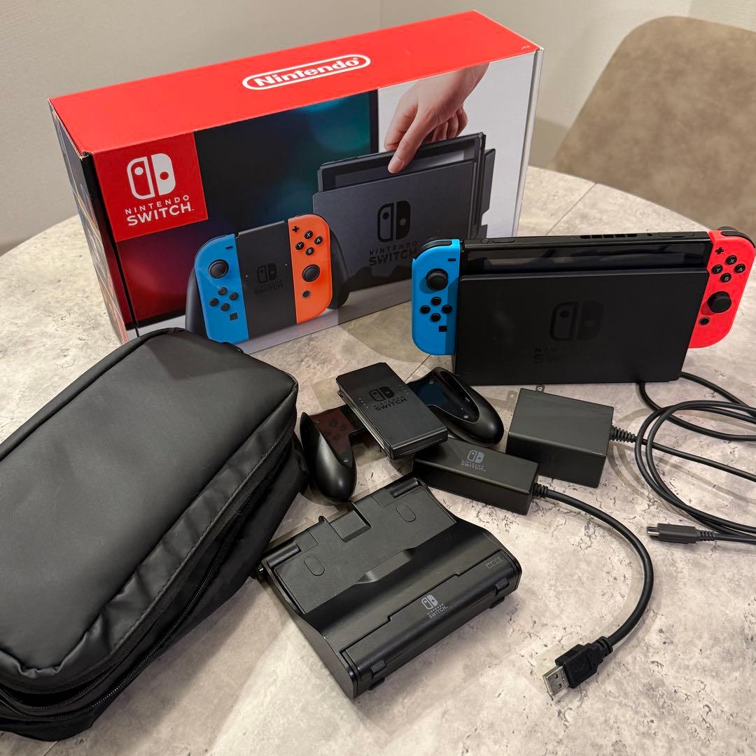 Nintendo Switch一式+SDカード128GB&ケース&スタンド付き
