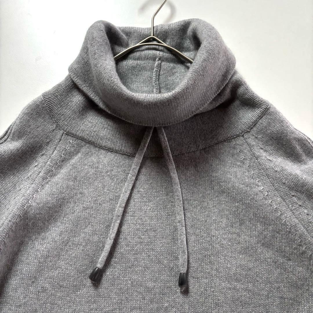 【美品】PESERICO ペセリコ　カシミヤ　シルク　タートルニットワンピース