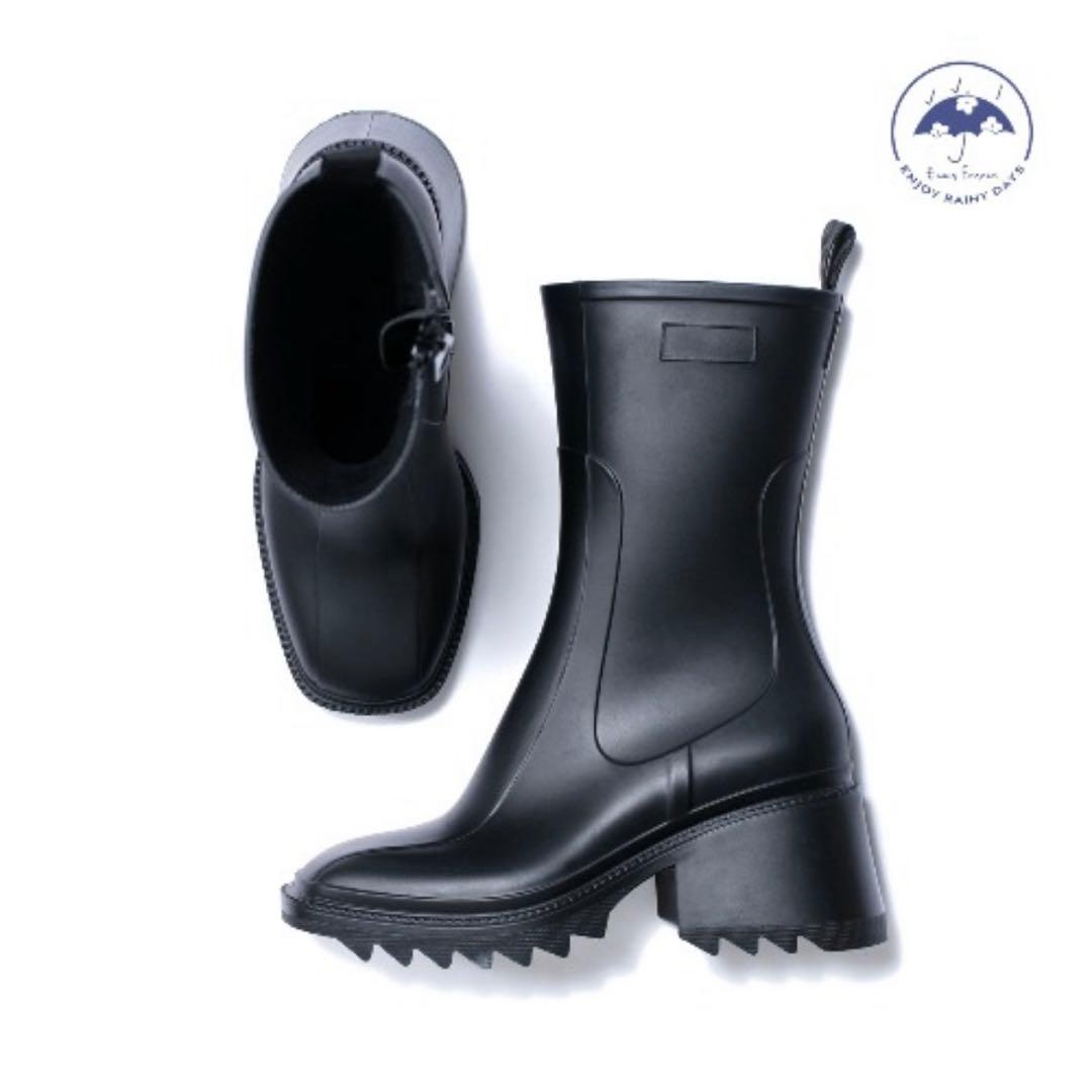 エマ フランシス Emma Francis レインブーツ ブラック ラバー　37
