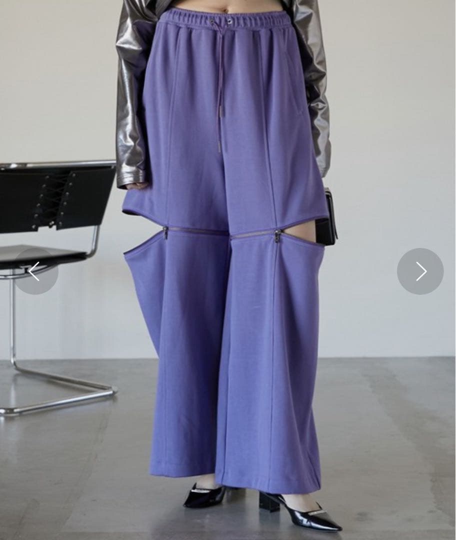 【PRANK PROJECT】ファスナースリットリブダンボールニットパンツ　38