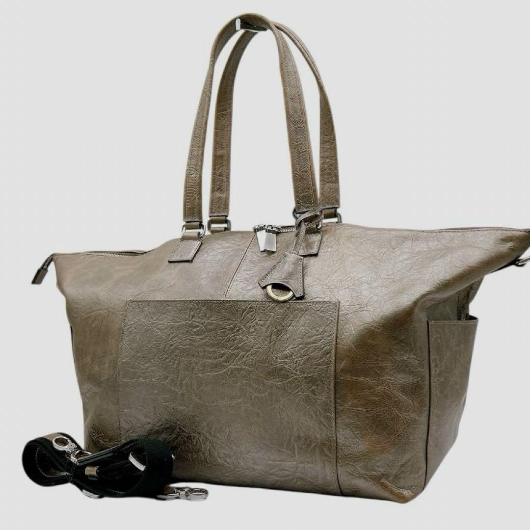 希少カラー アニアリ 2WAY ボストンバッグ 旅行バッグ メタリック e496