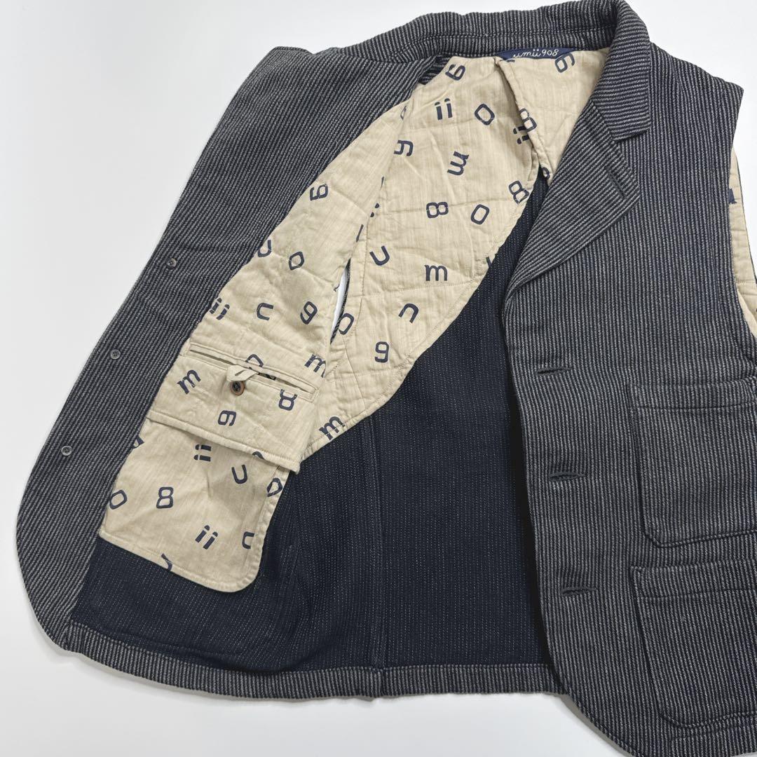 【美品】45rpm umii908 中綿ストライプベスト　ジレ　サイズ2