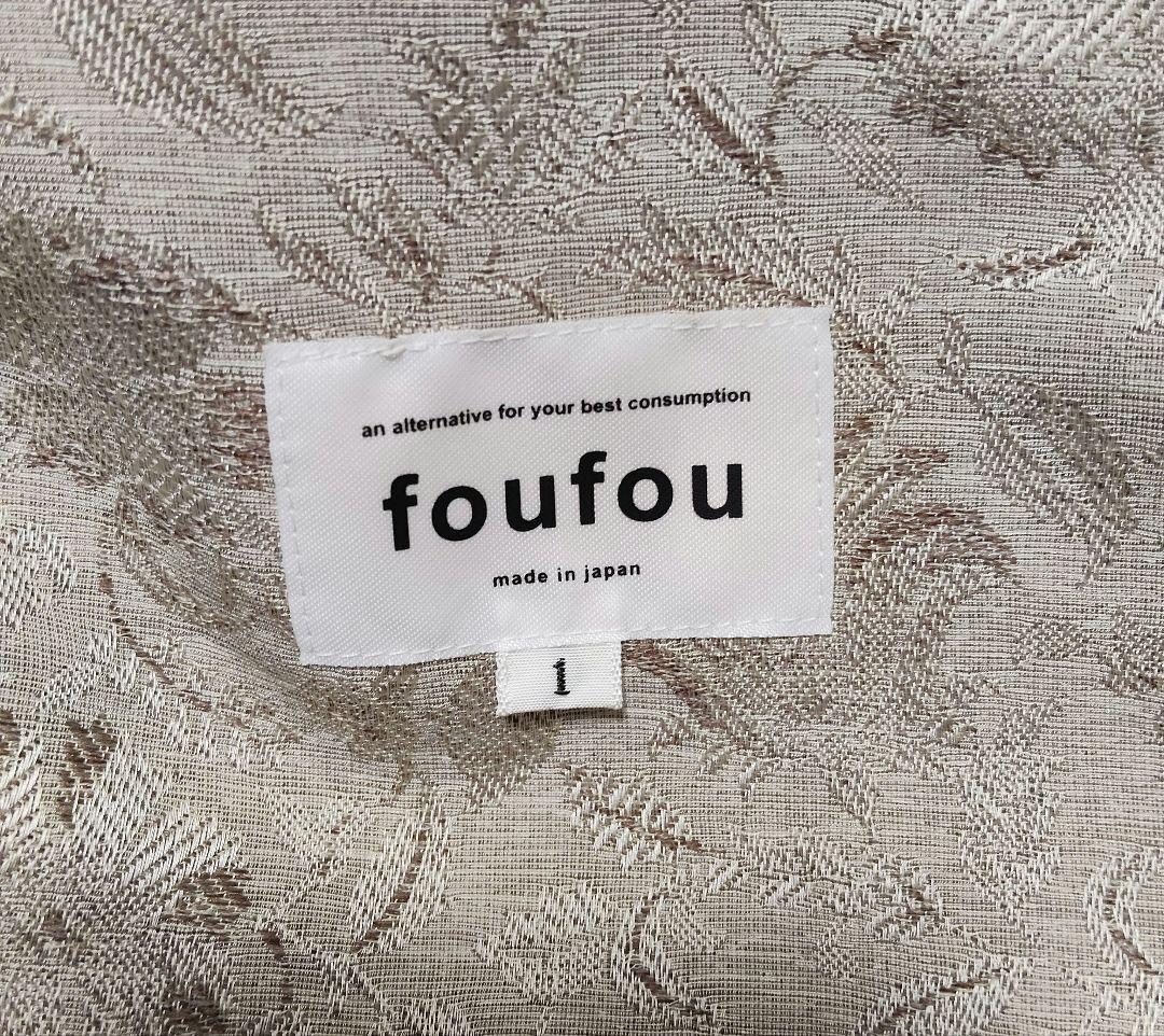 foufou ジャカードボタンダウンワンピース