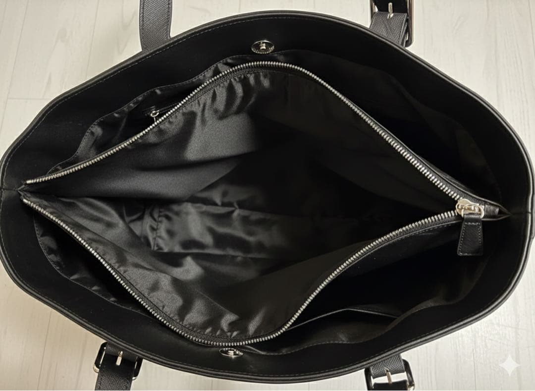 【美品】タケオキクチ 本革レザー　ブラック　水シボトートバッグ　ビジネスバッグ