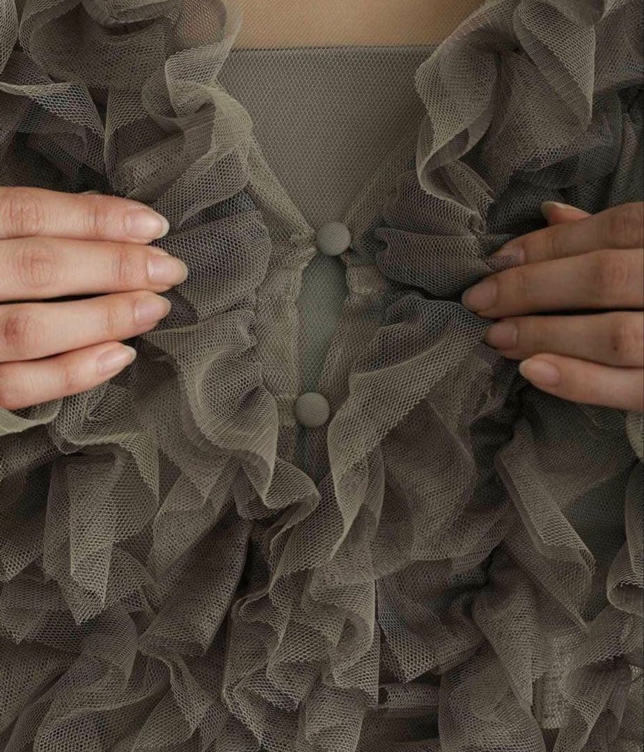 et.UNiVER パーティードレス　フリル　3点セット ブルー M 新品タグ付