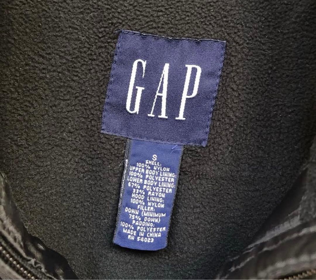 貴重★old gap 黒 ダウンベスト ジッパーポケット付き