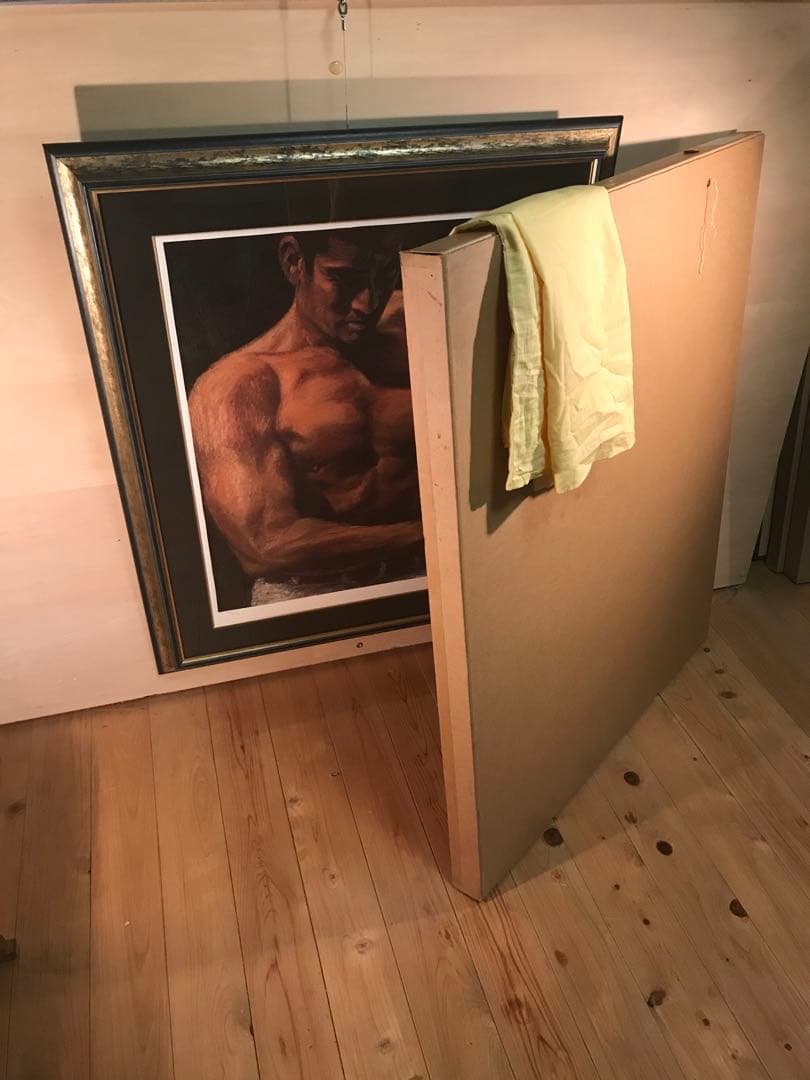 福山小夜「黄金の服」シルクスクリーン　直筆サイン・作品証明シール・作品証明書有り