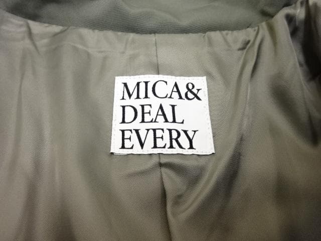 MICA&DEAL　フーデットファードッキングコート　ブルゾン　カーキ