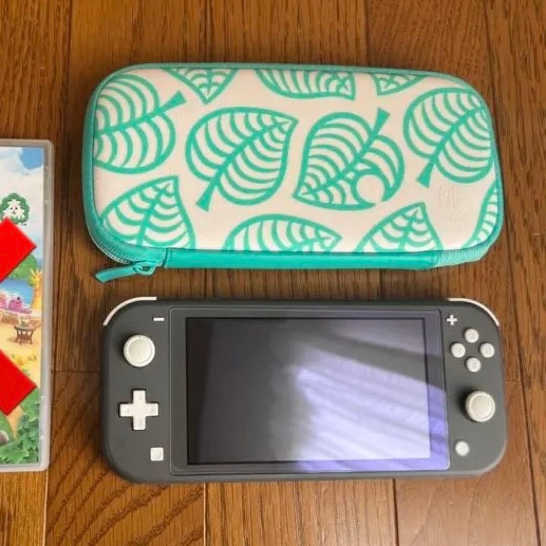◇即購入　Nintendo Switch LITE グレー　どうぶつの森 ケース