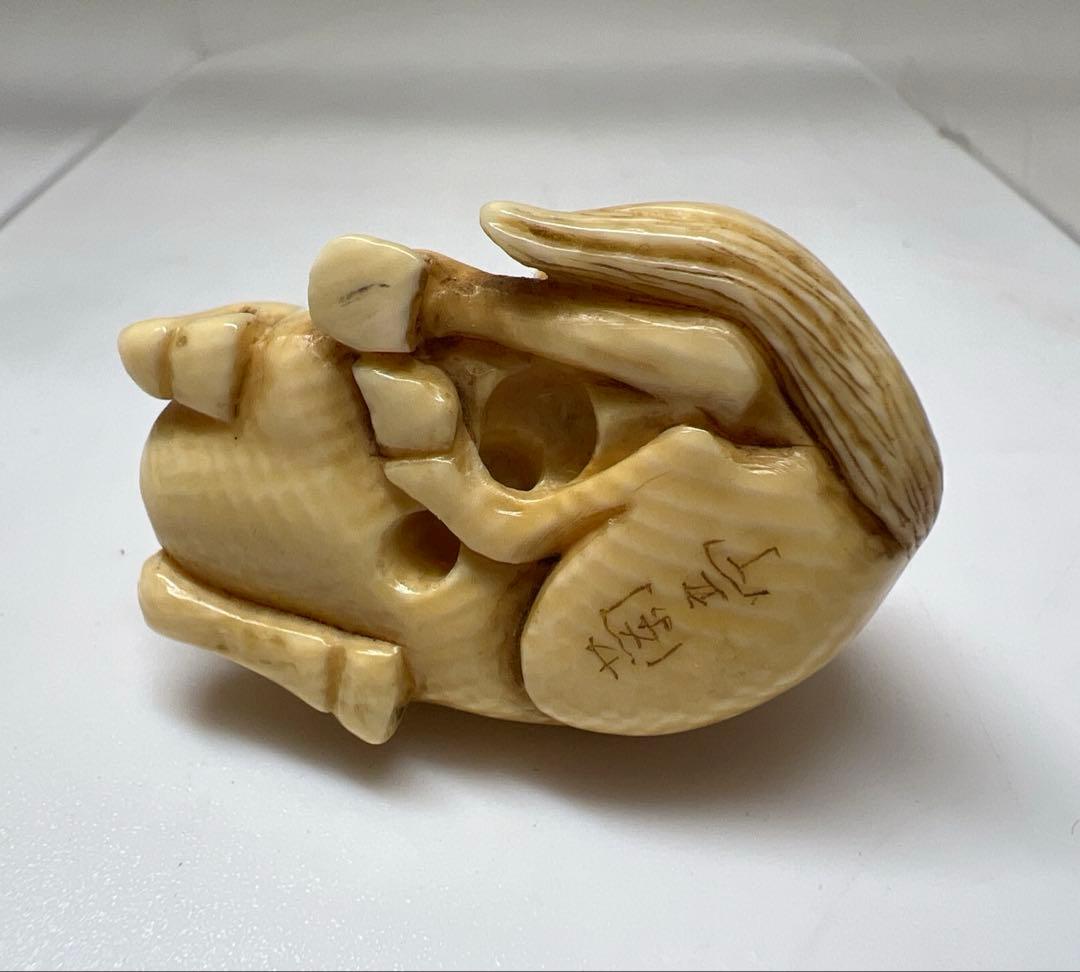 専用　在銘　牛根付　23g 東Y8-0114☆2F