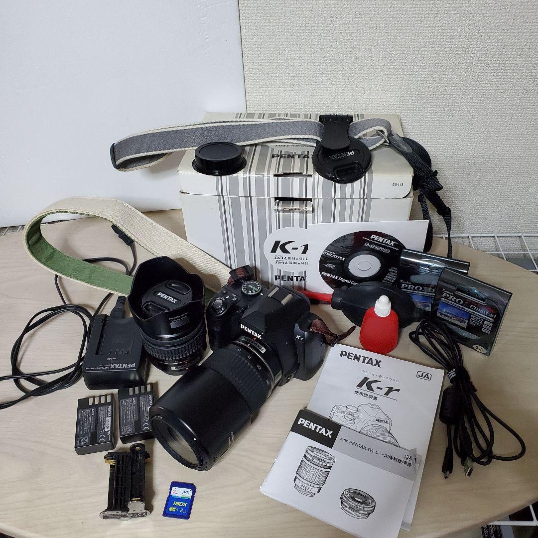 K-r デジタル一眼レフ PENTAX ダブルズームキット ＋ 付属品 いっぱい