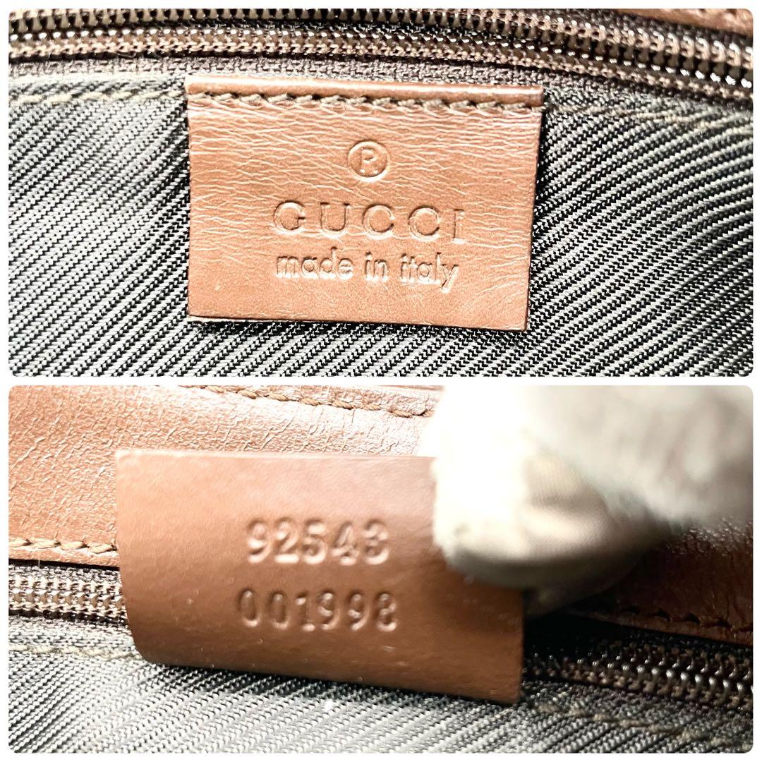 極美品✨グッチ ボディバッグ GG キャンバス ジャッキー ベージュ ブラウン