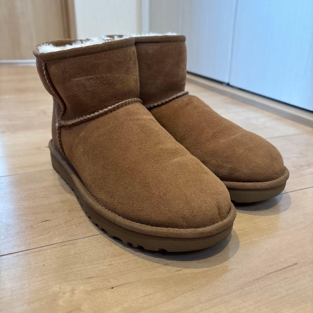 【美品】UGG ブラウン ムートンブーツ　24cm
