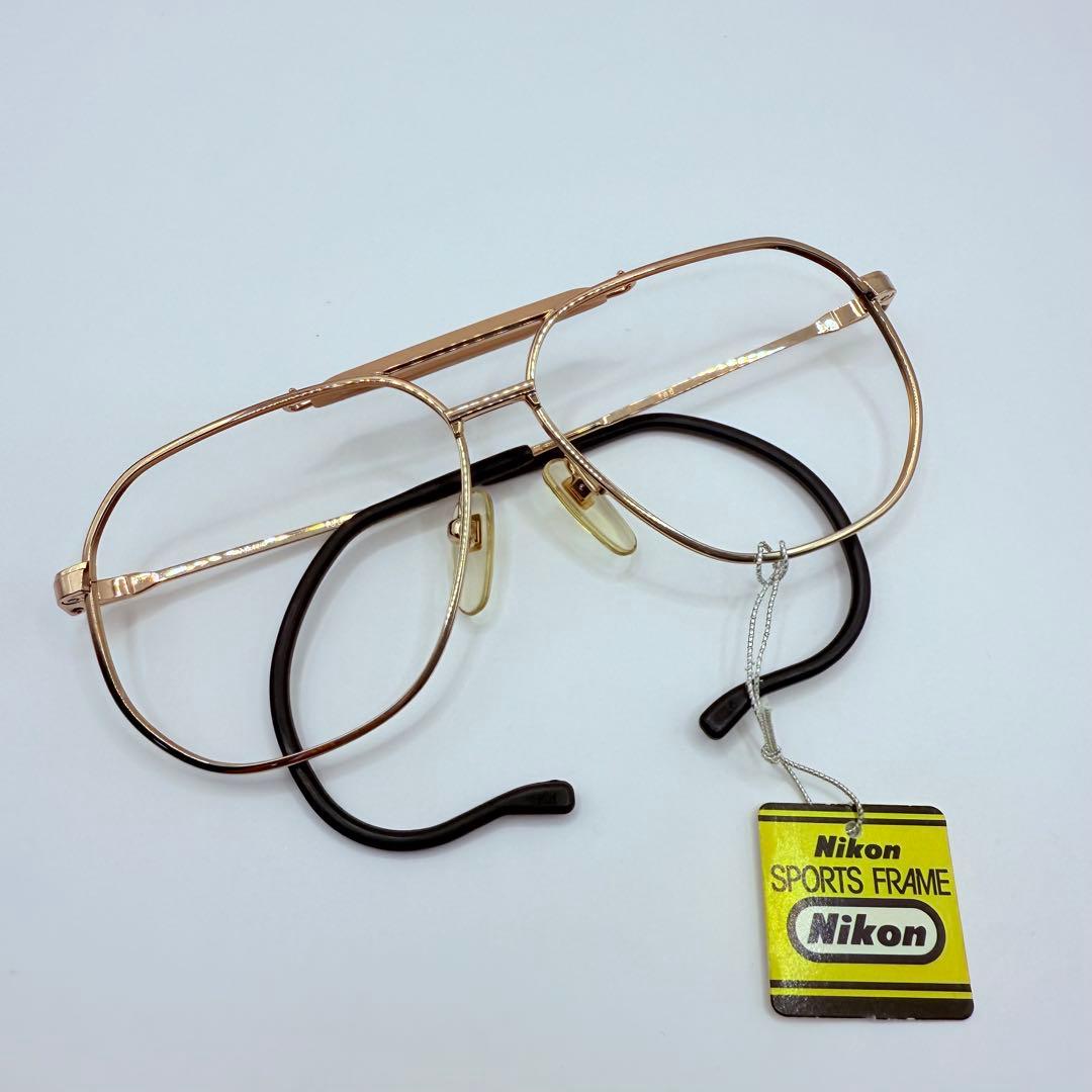 ヴィンテージ Nikon 眼鏡フレーム SPORTS FRAME 金色 日本製