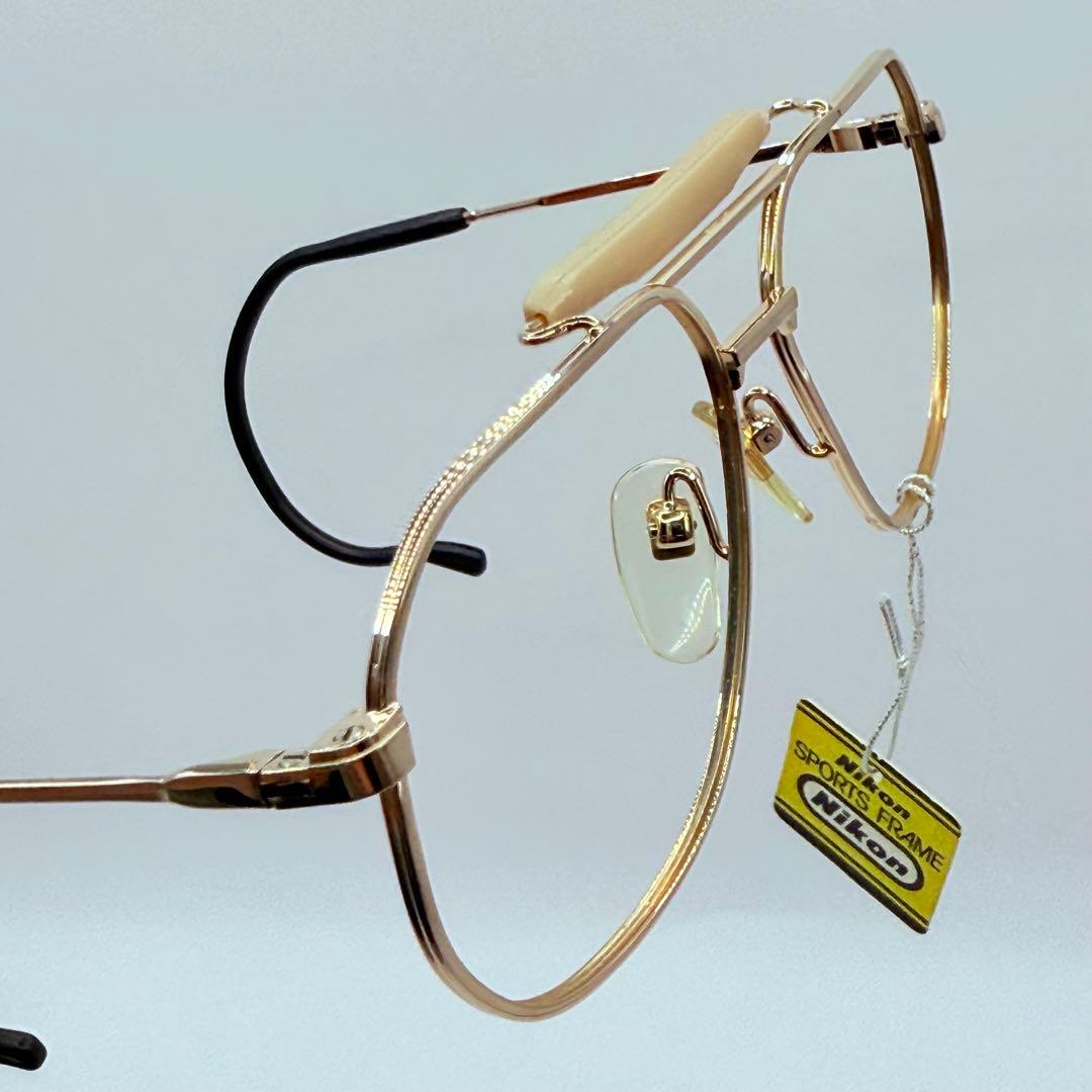 ヴィンテージ Nikon 眼鏡フレーム SPORTS FRAME 金色 日本製
