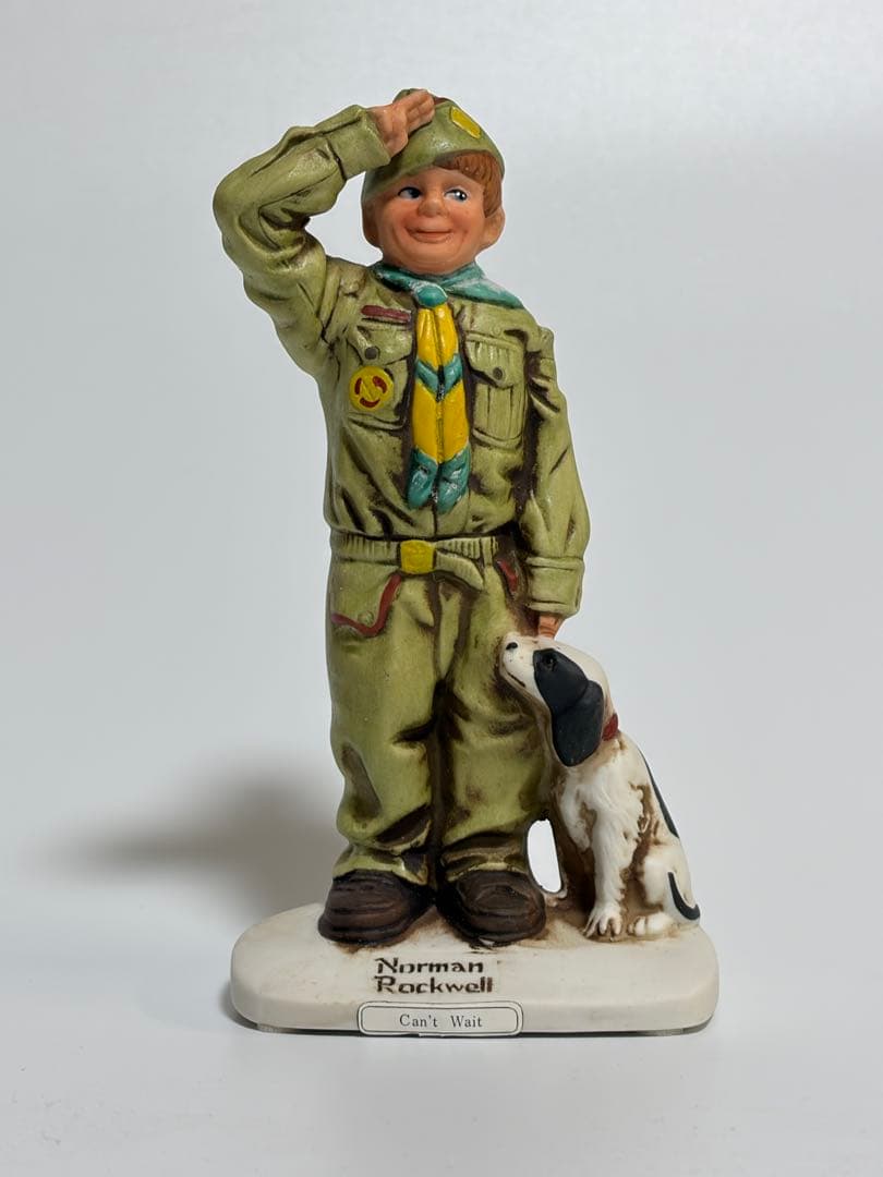 ノーマン・ロックウェル ボーイスカウト 陶器製フィギュア