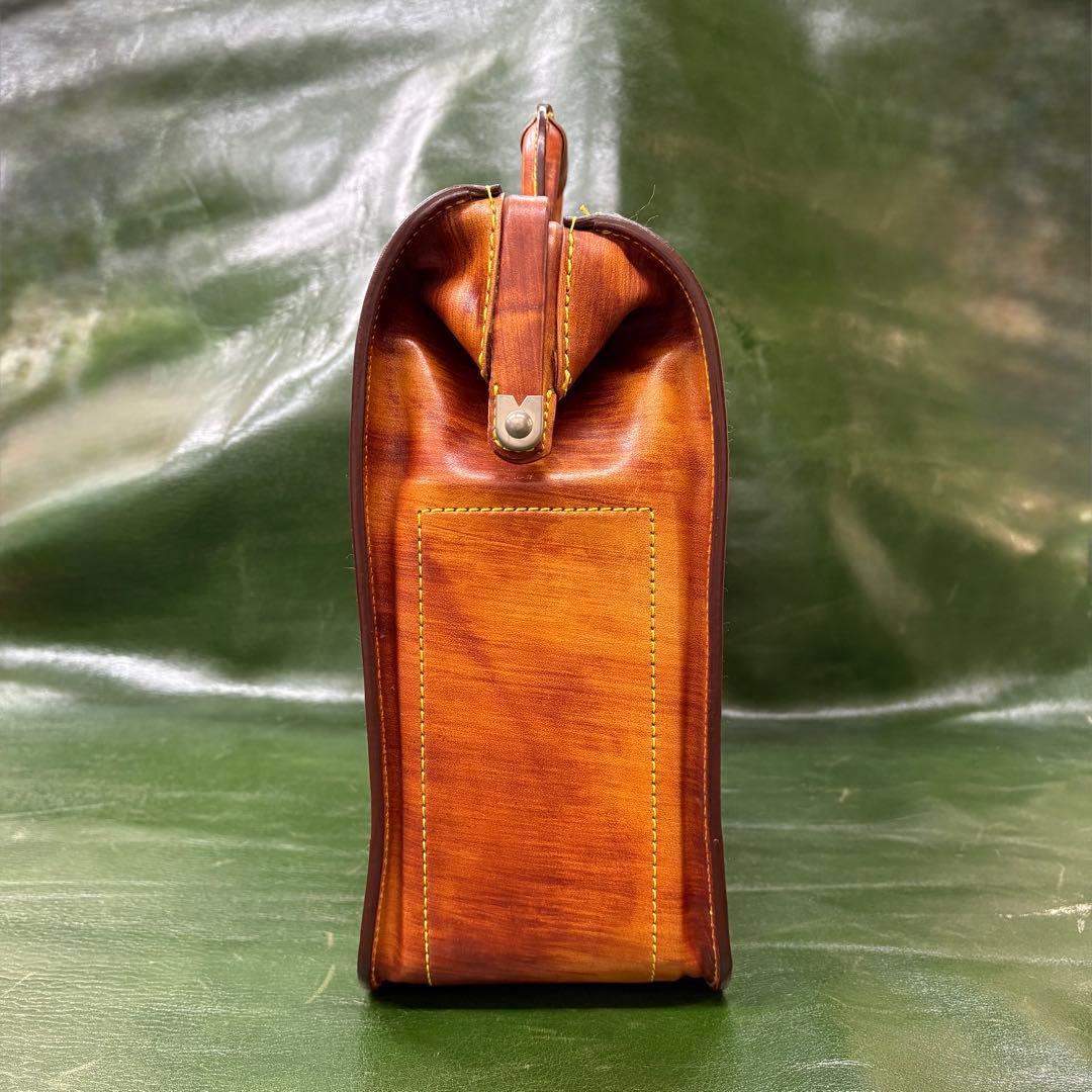 日本製牛革 ダレスバッグ 本革 レザーブリーフケース ビジネス 茶 ヴィンテージ