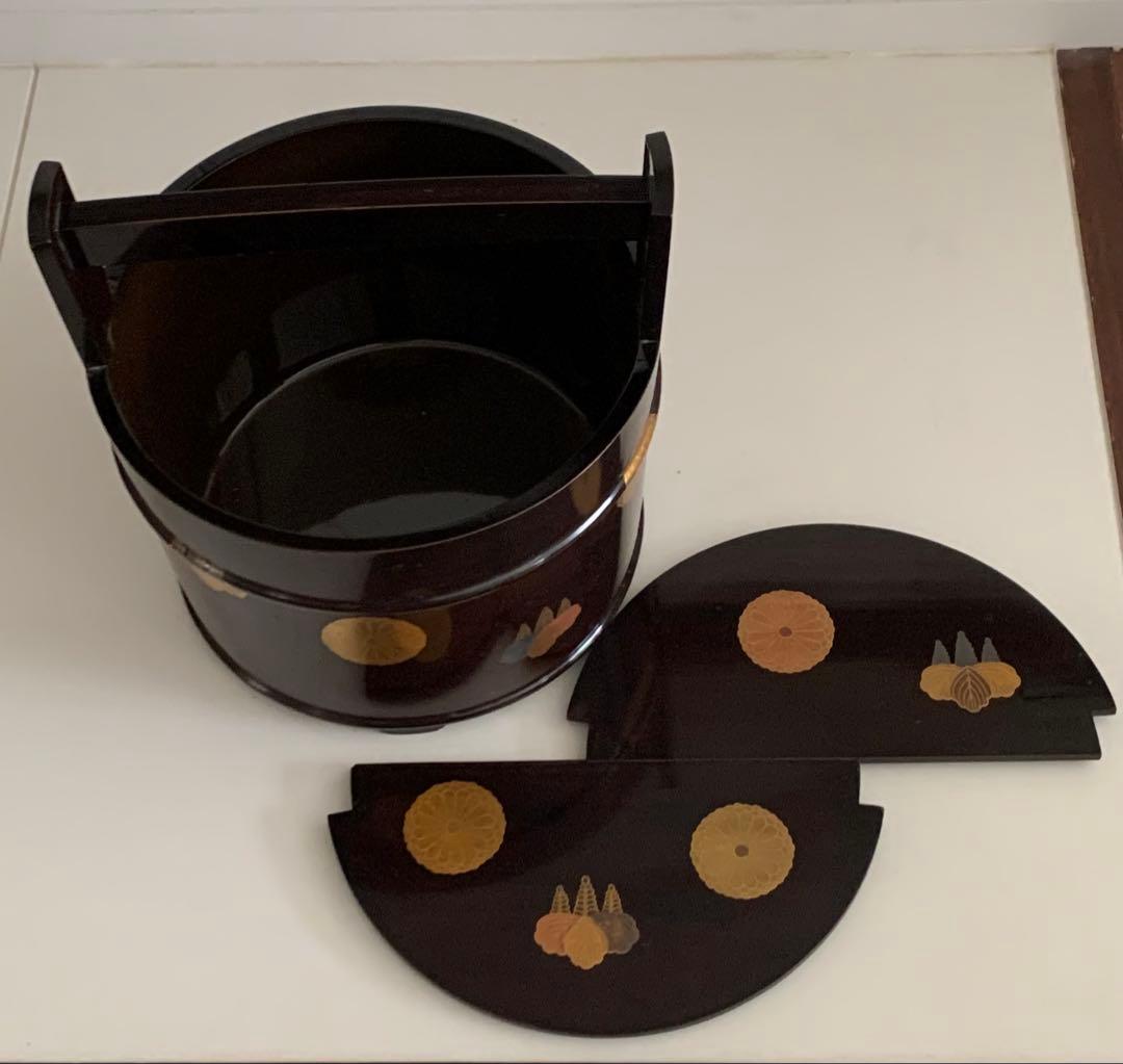 茶道具　水指 漆塗　高台寺蒔絵　金箔装飾　インテリア雑貨　花器　ワインクーラー