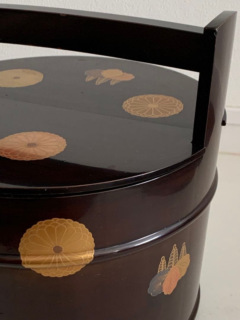 茶道具　水指 漆塗　高台寺蒔絵　金箔装飾　インテリア雑貨　花器　ワインクーラー