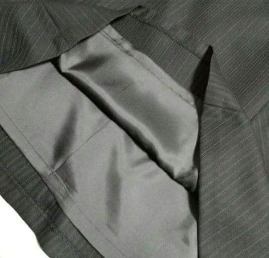 ボンマックス 事務服 ジャケット スカート 上下セットブラック×ブルー 21号