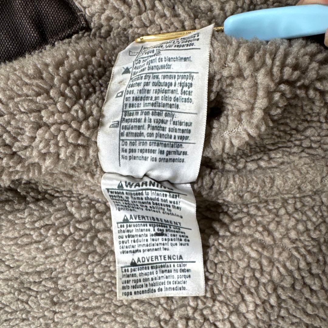 Carhartt古着00sダック地ボアベストV26DKBブラウンフェード T03