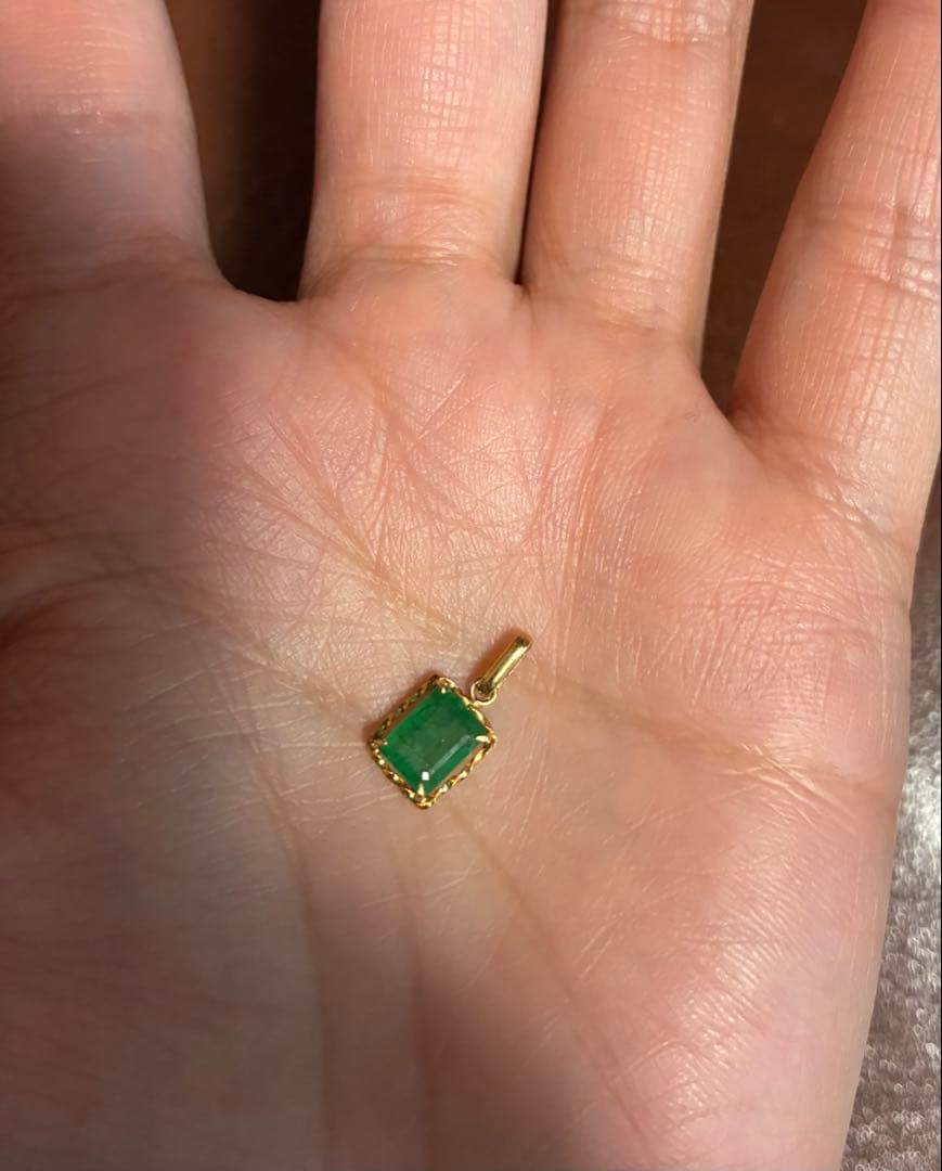 エメラルド K18チャーム　最終価格