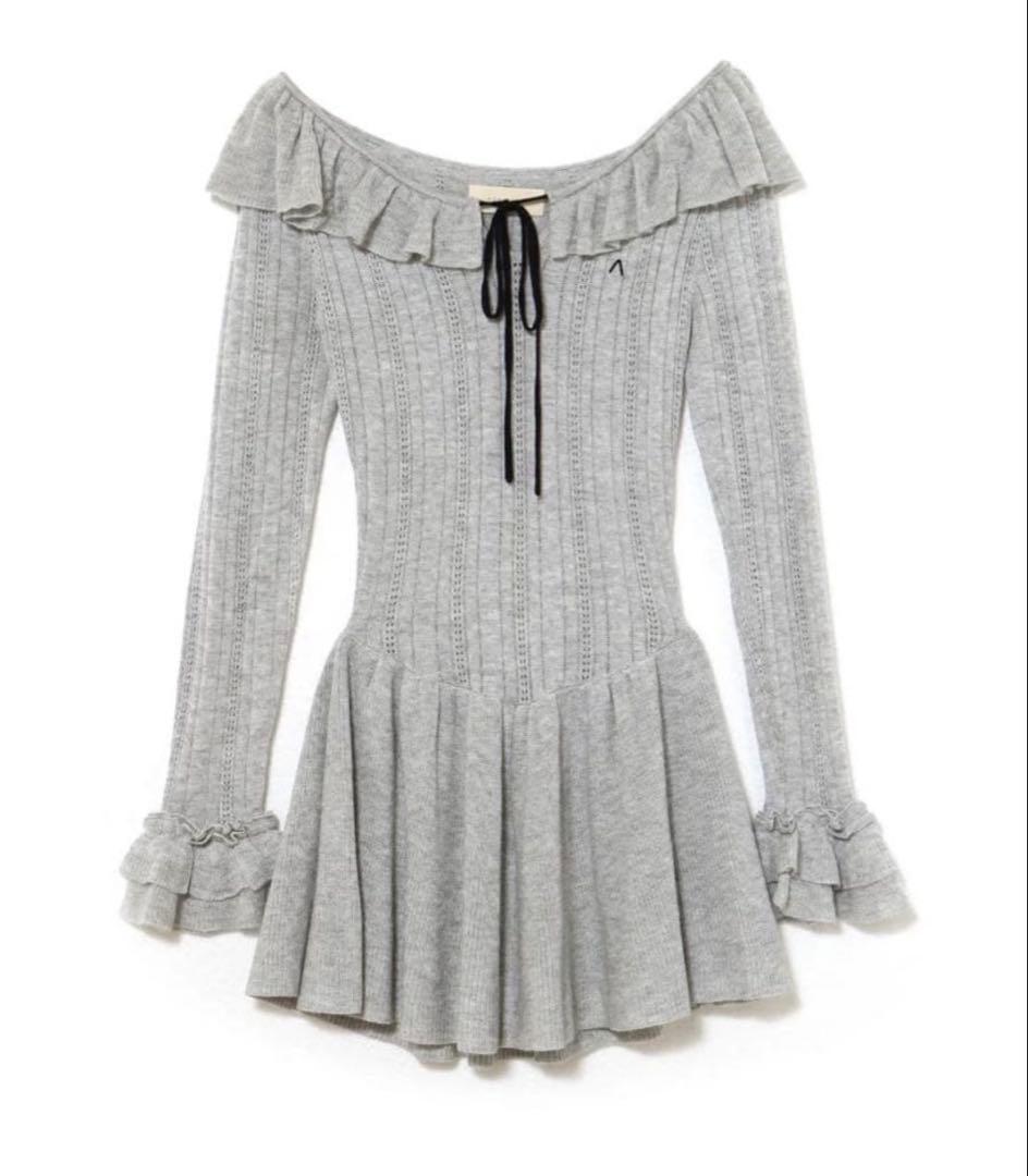 andmary アンドマリー Hana knit mini dress