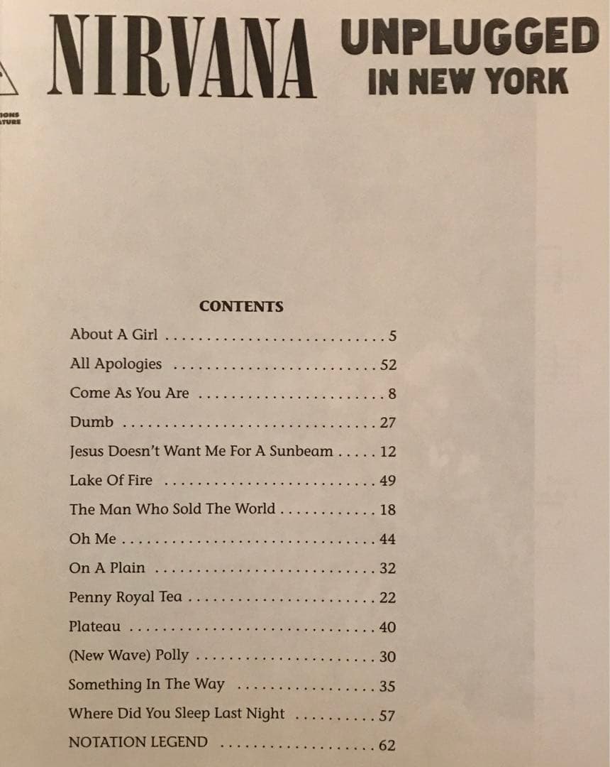 NIRVANA ギタースコア 5冊　カートコバーン ニルヴァーナ 楽譜 TAB