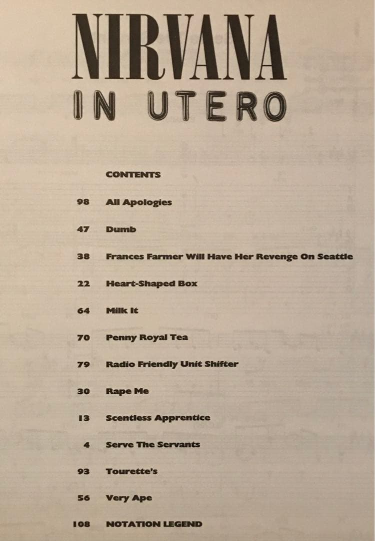 NIRVANA ギタースコア 5冊　カートコバーン ニルヴァーナ 楽譜 TAB