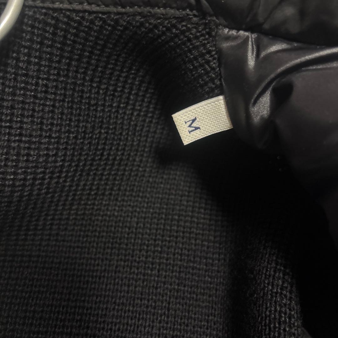 【希少】MONCLER モンクレール 切り替えダウンジャケット ブラック M