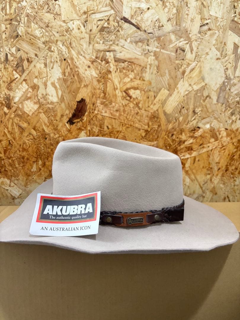 AKUBRA アクブラ　ウエスタンハット　テンガロンハット　ベージュ58キムタク