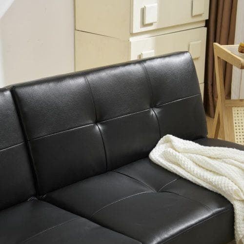 ソファベッド ソファ ベッド ロータイプ 2人 PU リクライニングソファ 背