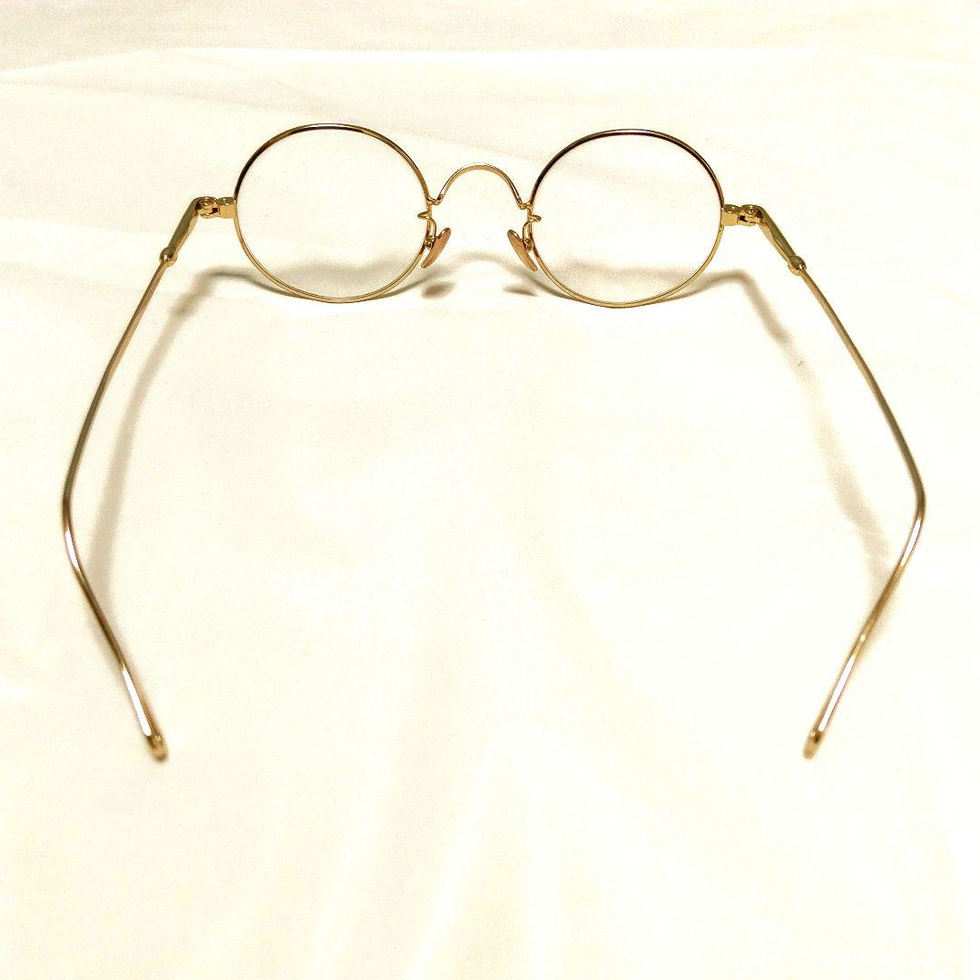 美品　ルノア M5-05 メタルフレーム　ラウンド　ゴールド 中古伊達メガネ