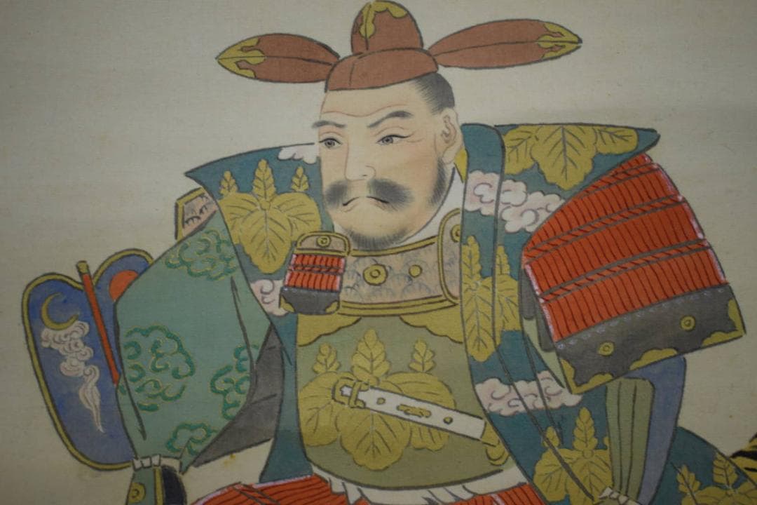 真作/伊達景僊/関白豊太閣之図/桐共箱付/布袋屋掛軸HG-845