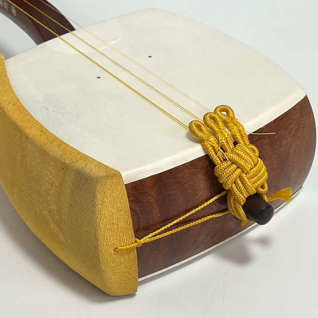 長唄三味線 丸打胴 撥 ハードケース付き