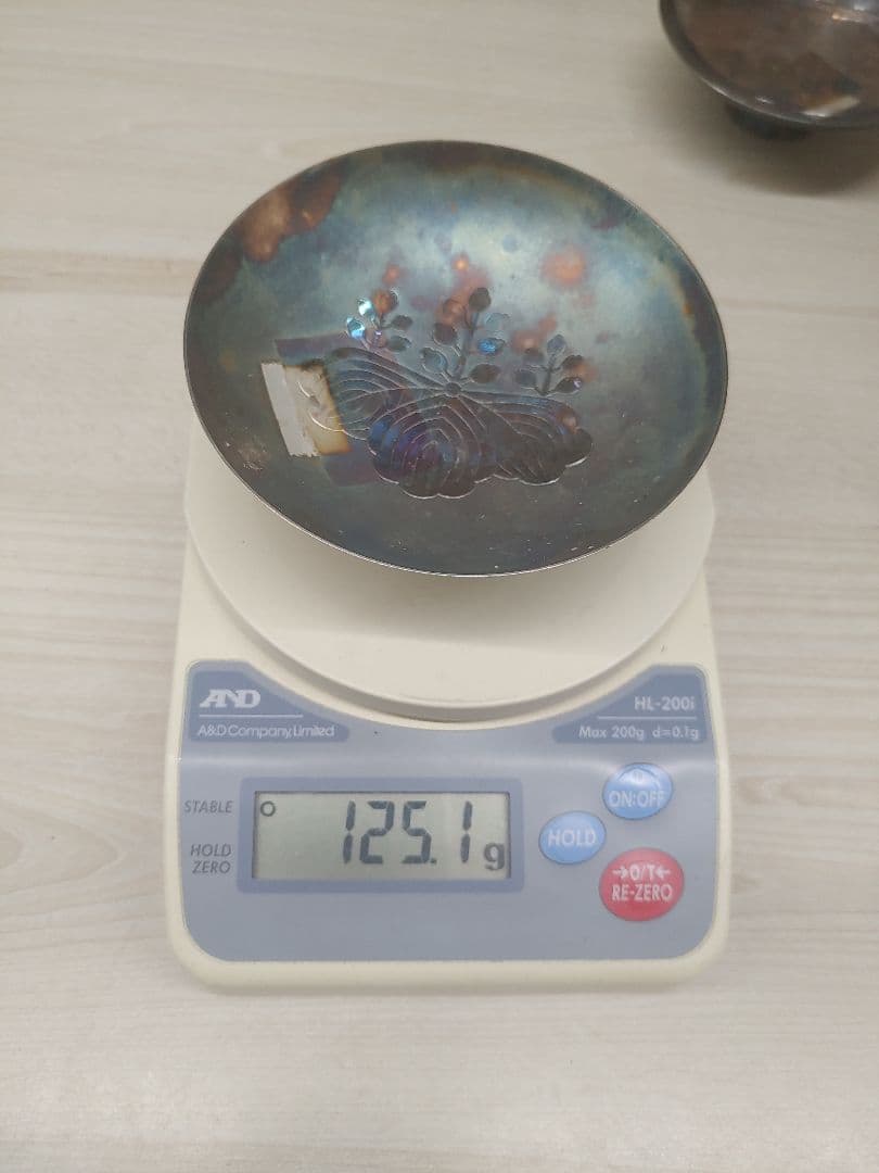 純銀 盃 5枚 約570g スクラップ　シルバー